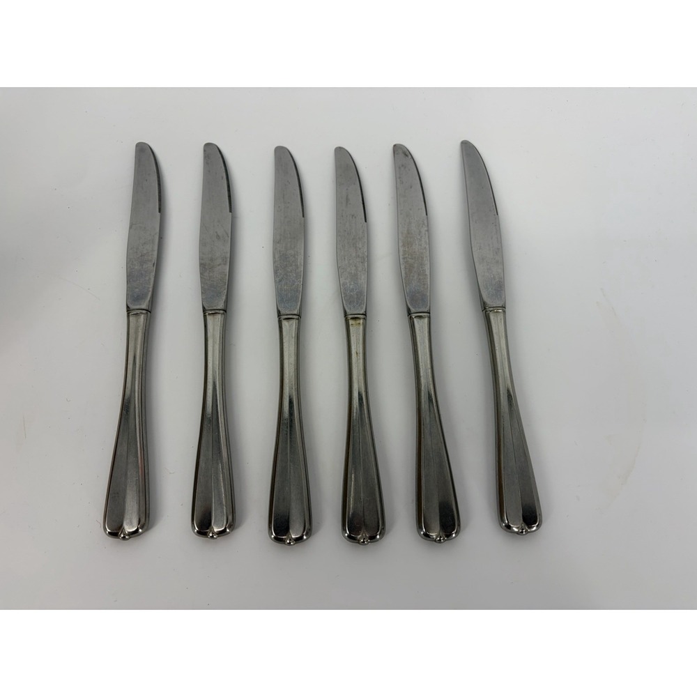 Oneida USA Gala Impulse Dinner Knives Set of 6 Stainless Steel Flatware 9"